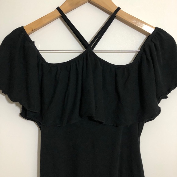 NWT Chaser Off Shoulder Halter Top black M - Picture 3 of 10